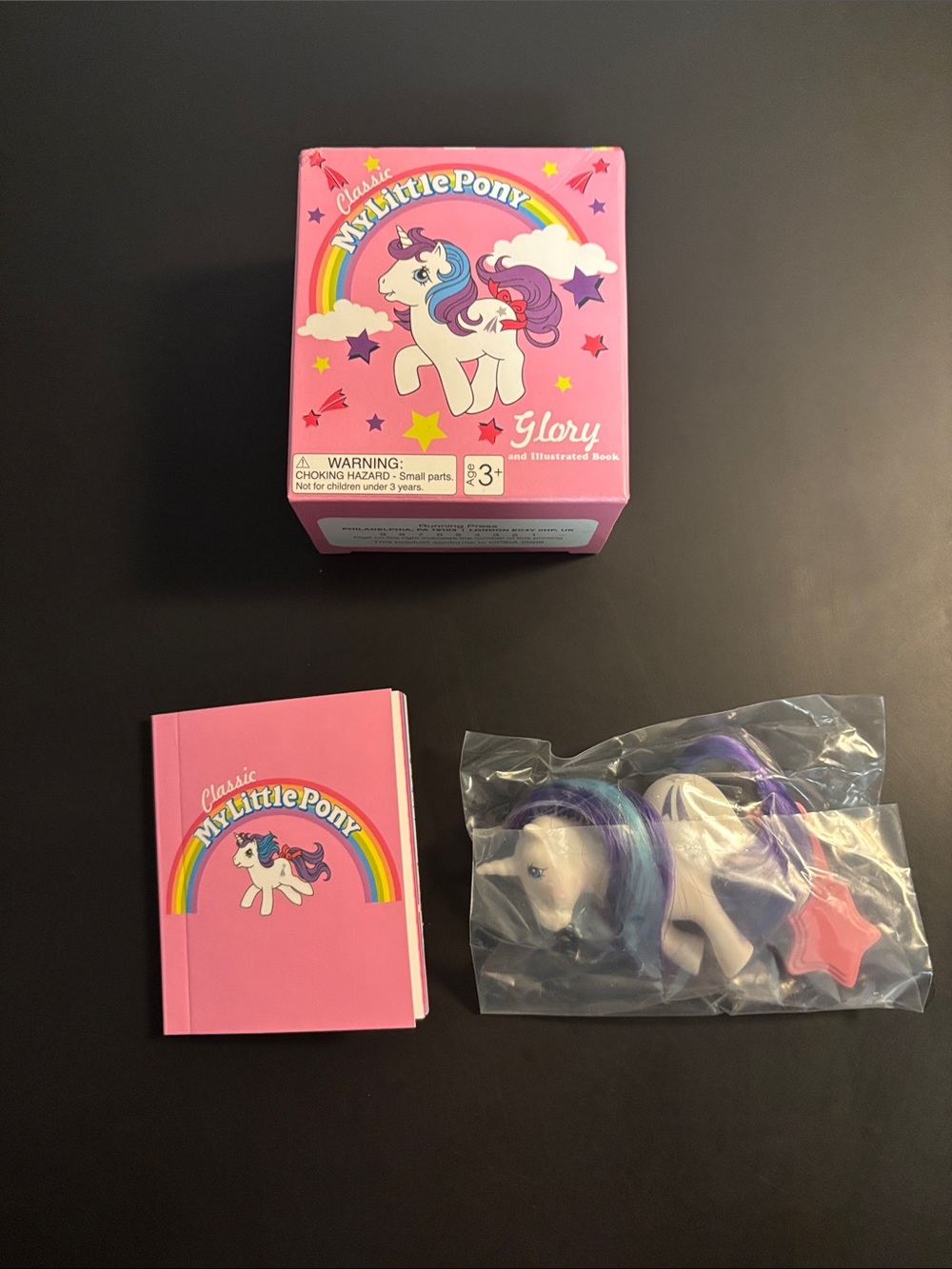 Classic My Little Pony Mini Glory Figure & Book Set - Picture 2 of 9